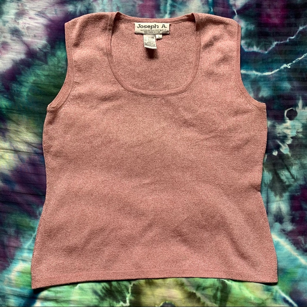 Vintage Pink Glittery Tank Top